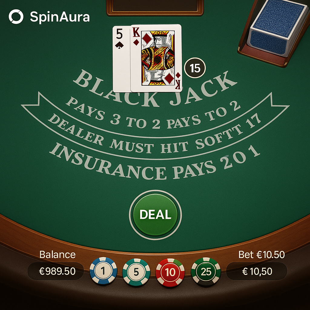 SpinAura - Blackjack Table Game - Jeux de Table en Ligne